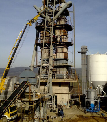 Maerz lime kiln installation
